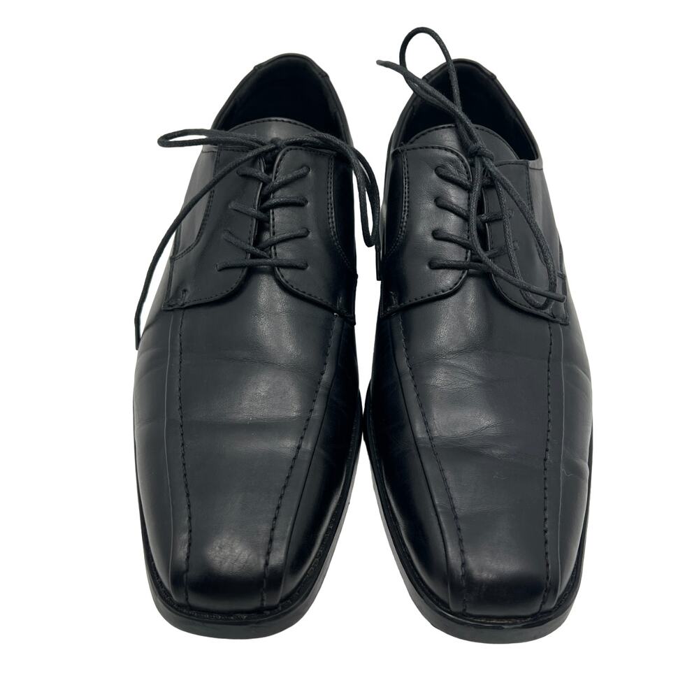 Amali 1844-000 Black Upper Square Toe Derby Mens 8.5 Dress Shoes